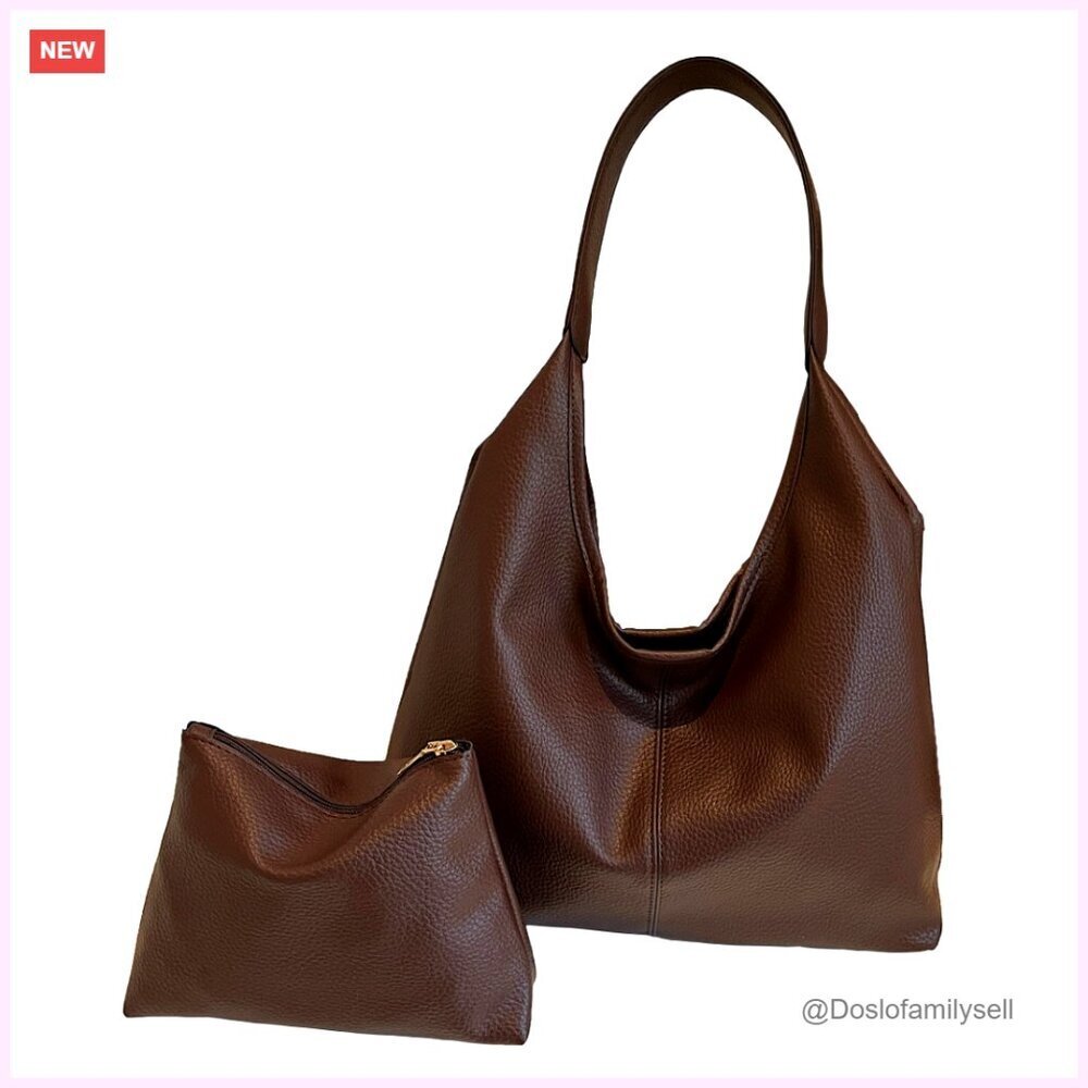 Faux Leather Hobo Shoulder Bag Tote Handbag for Women